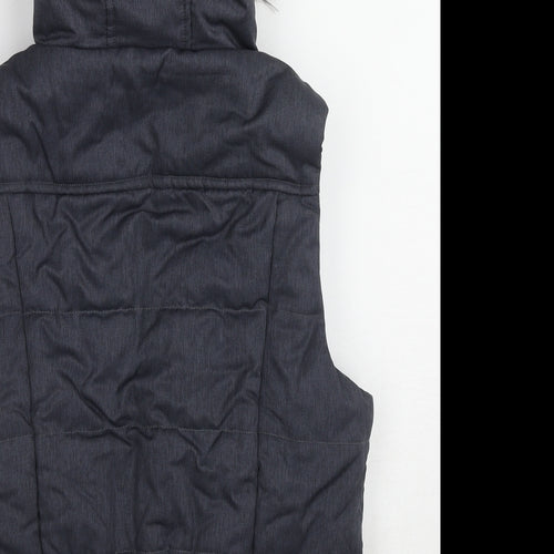 Avenue Womens Blue Gilet Jacket Size 12 Zip