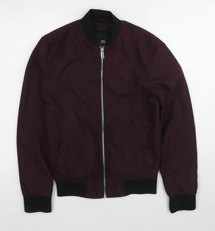 River Island Mens Red Jacket Size 2XS Zip
