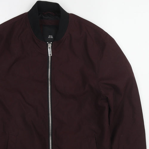 River Island Mens Red Jacket Size 2XS Zip