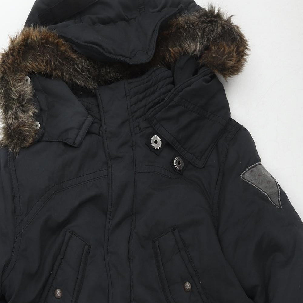 Levi's Womens Black Puffer Jacket Jacket Size M Zip