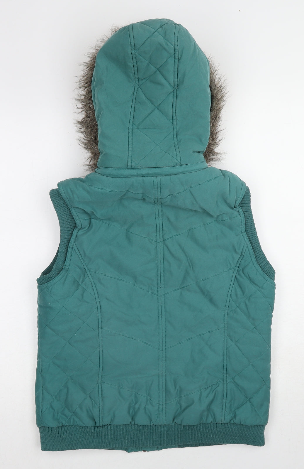 Per Una Womens Blue Gilet Jacket Size M Zip