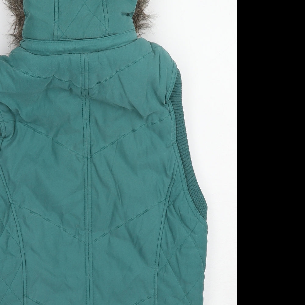 Per Una Womens Blue Gilet Jacket Size M Zip