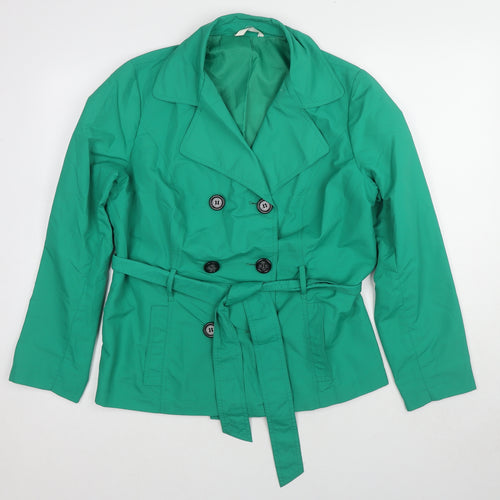 Marks and Spencer Womens Green Jacket Size 14 Button