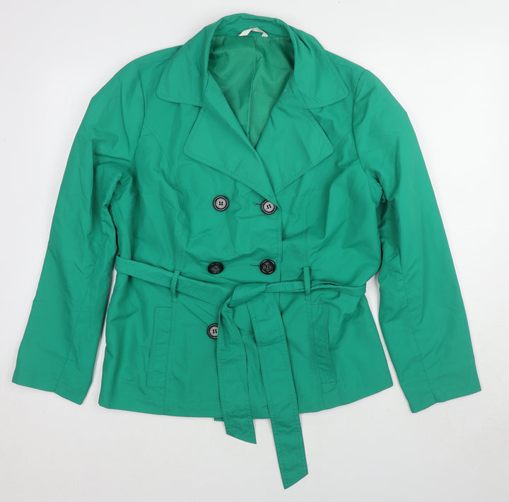 Marks and Spencer Womens Green Jacket Size 14 Button