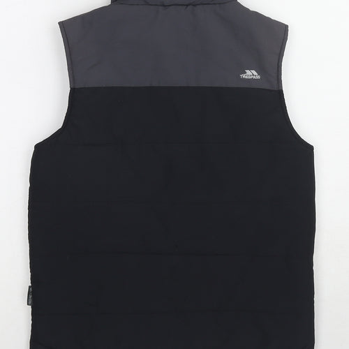 Trespass Boys Black Gilet Jacket Size 9-10 Years Zip