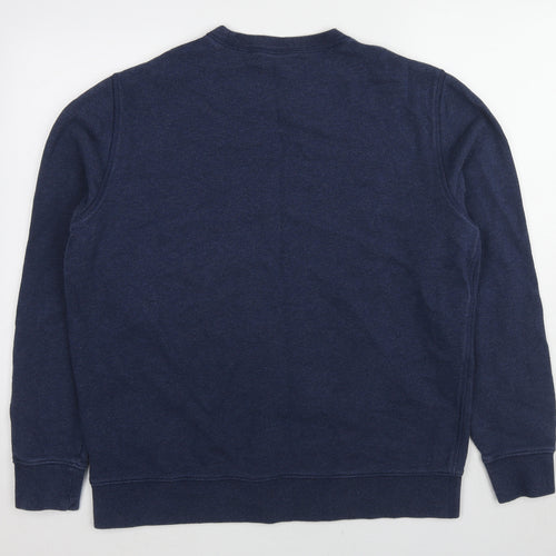 Marks and Spencer Mens Blue Cotton Pullover Sweatshirt Size XL