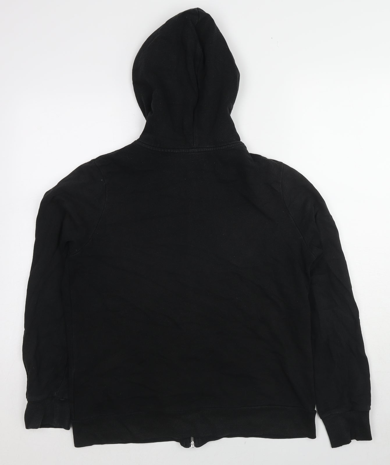 Divided by H&M Womens Black Cotton Full Zip Hoodie Size 16 Zip