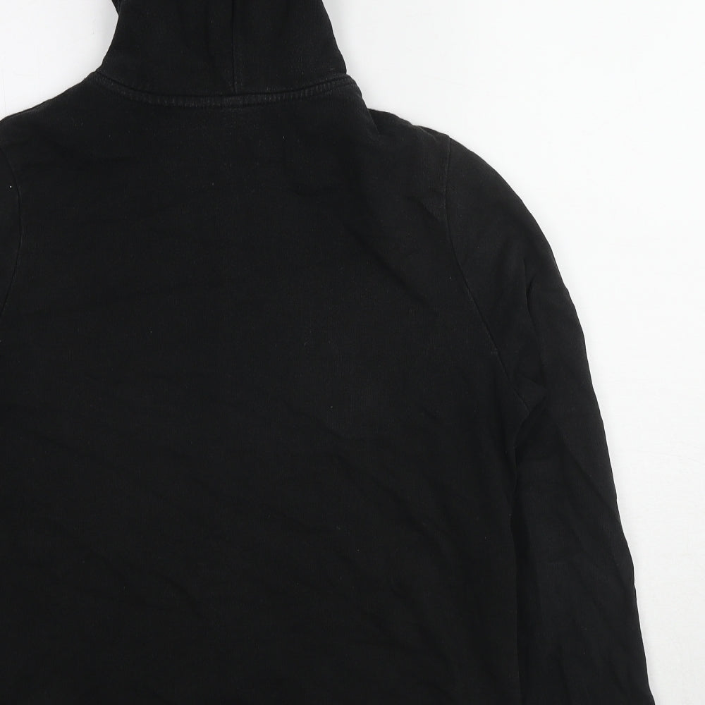 Divided by H&M Womens Black Cotton Full Zip Hoodie Size 16 Zip