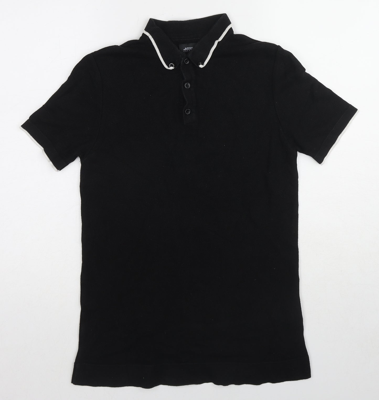Burton Mens Black Cotton Polo Size XS Collared Pullover