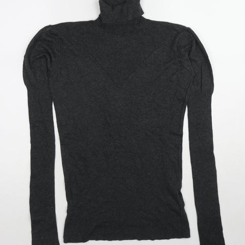 DAY Birger et Mikkelsen Womens Grey Roll Neck Viscose Pullover Jumper Size M