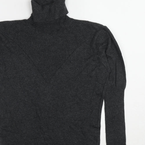 DAY Birger et Mikkelsen Womens Grey Roll Neck Viscose Pullover Jumper Size M