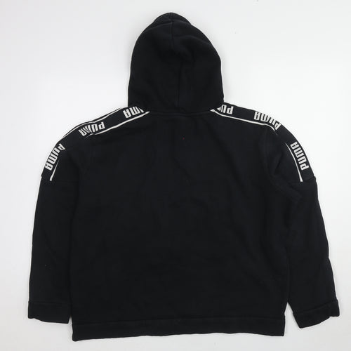 PUMA Womens Black Cotton Pullover Hoodie Size L Pullover
