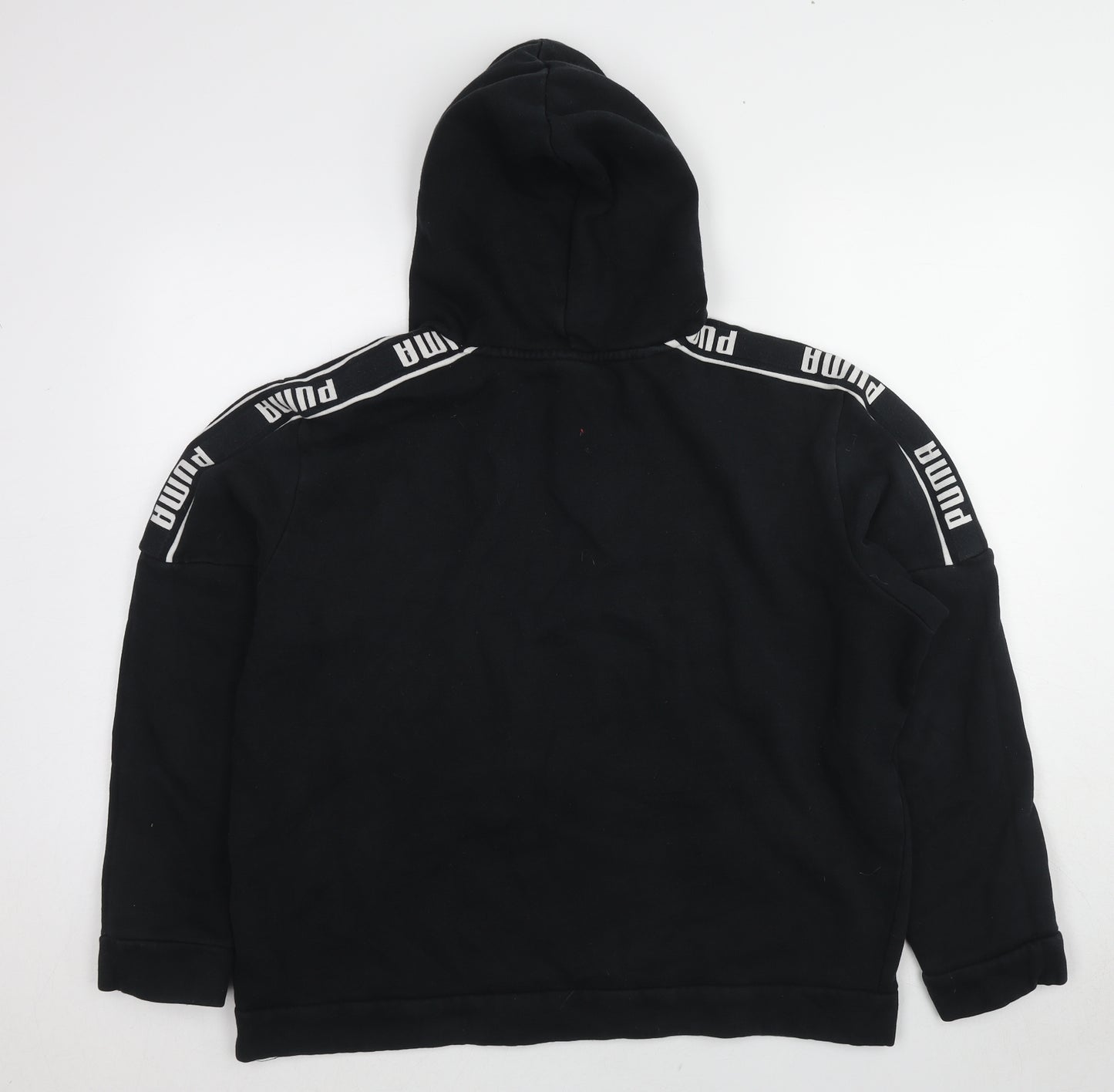 PUMA Womens Black Cotton Pullover Hoodie Size L Pullover