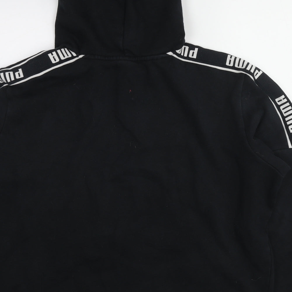 PUMA Womens Black Cotton Pullover Hoodie Size L Pullover