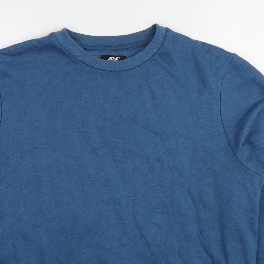 Jacamo Mens Blue Cotton Pullover Sweatshirt Size M