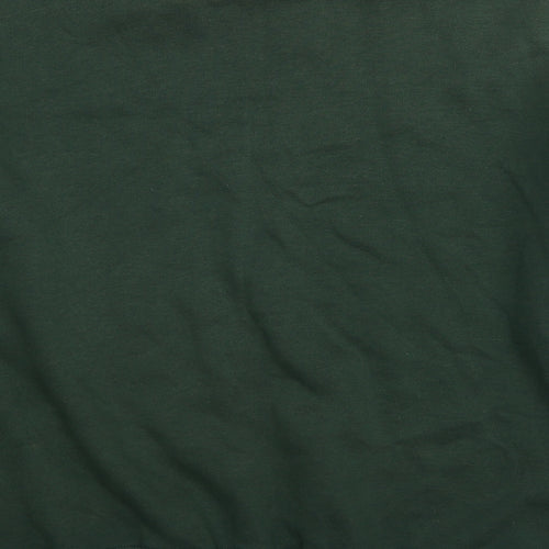 Blue Base Womens Green Cotton Pullover Sweatshirt Size L Pullover