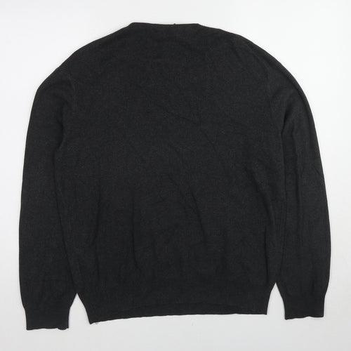 Polo Ralph Lauren Mens Grey Round Neck Cotton Pullover Jumper Size M Long Sleeve