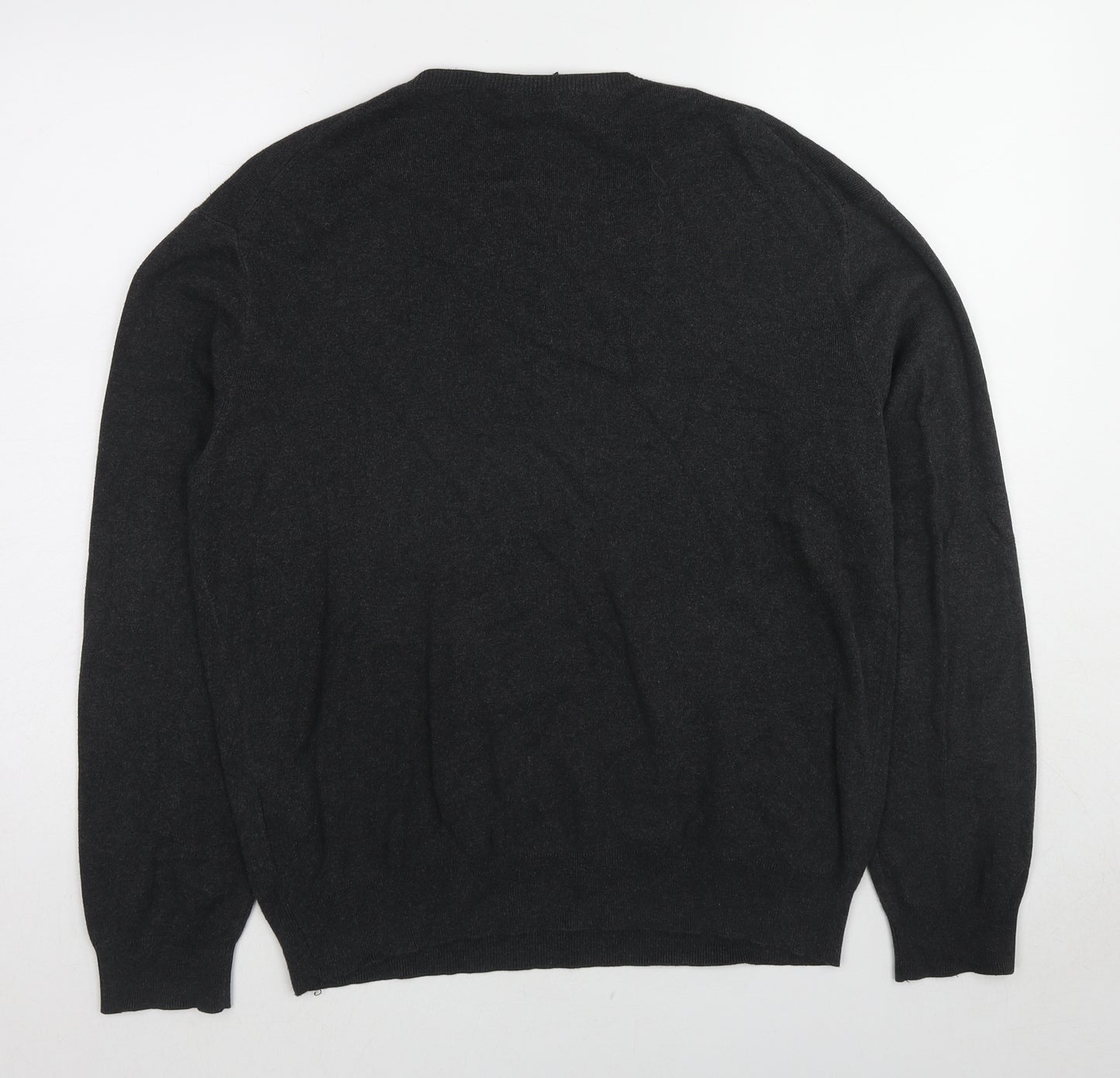 Polo Ralph Lauren Mens Grey Round Neck Cotton Pullover Jumper Size M Long Sleeve