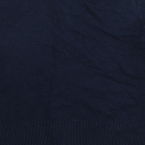 Marks and Spencer Womens Blue Round Neck Viscose Cardigan Jumper Size 20