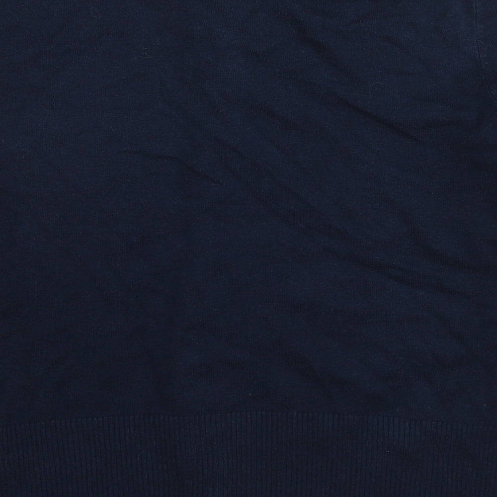 Marks and Spencer Womens Blue Round Neck Viscose Cardigan Jumper Size 20