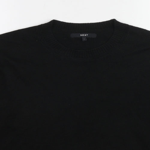 NEXT Womens Black Round Neck Acrylic Pullover Jumper Size S