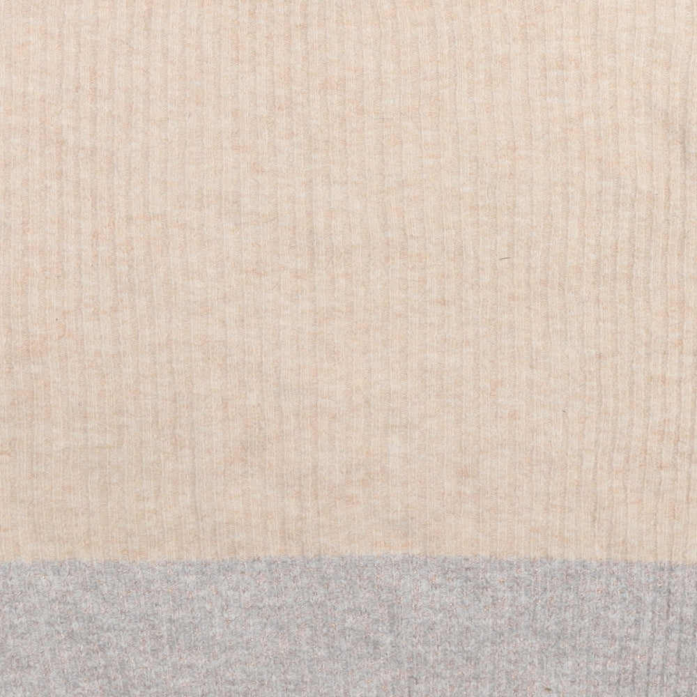 Marks and Spencer Womens Beige Mock Neck Acrylic Pullover Jumper Size S