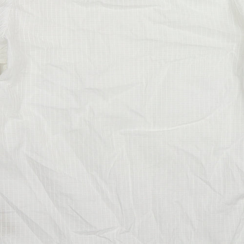 Massimo Dutti Womens White Striped Cotton Basic Blouse Size 10 Off the Shoulder