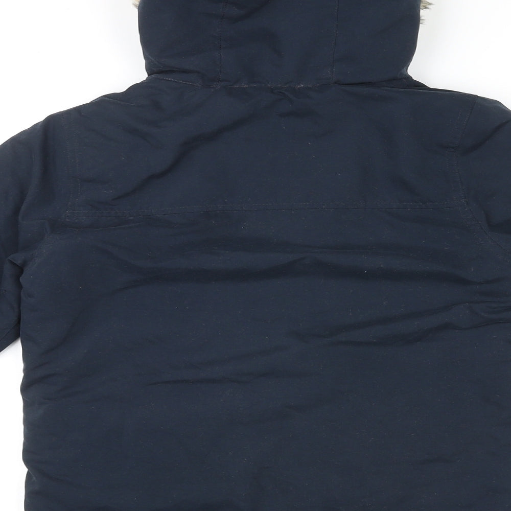 NEXT Boys Blue Basic Coat Coat Size 6-7 Years Zip