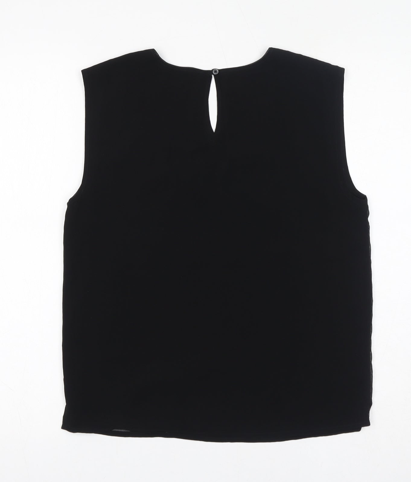 Armani Exchange Womens Black Polyester Basic Blouse Size 2XS Round Neck