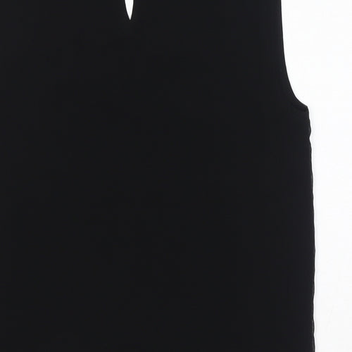 Armani Exchange Womens Black Polyester Basic Blouse Size 2XS Round Neck