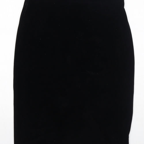 Marks and Spencer Womens Black Polyester Straight & Pencil Skirt Size 10