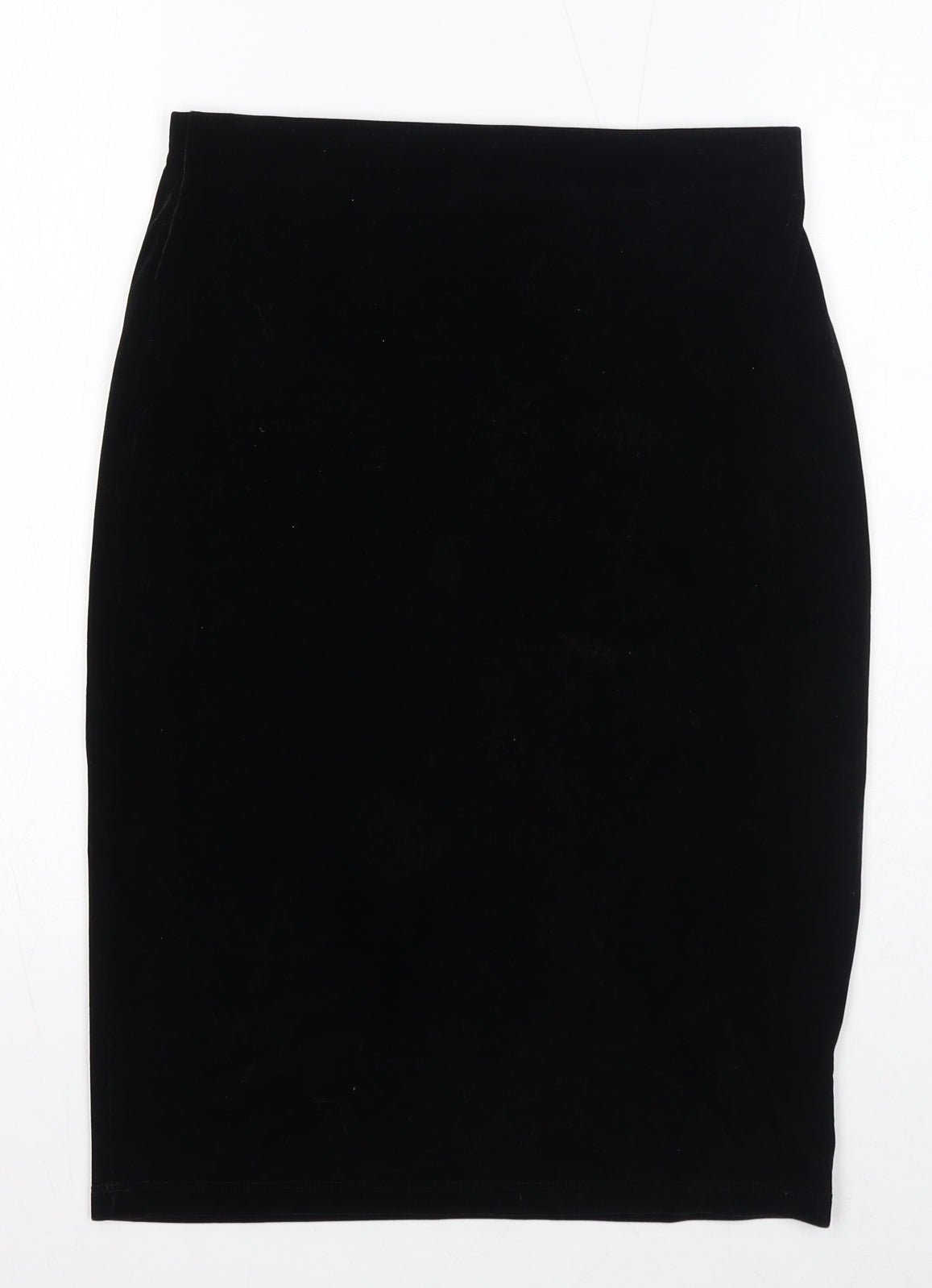 Marks and Spencer Womens Black Polyester Straight & Pencil Skirt Size 10