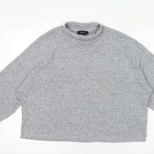 New Look Womens Grey Roll Neck Polyester Pullover Jumper Size S