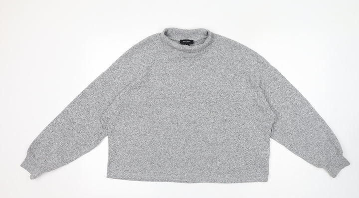 New Look Womens Grey Roll Neck Polyester Pullover Jumper Size S