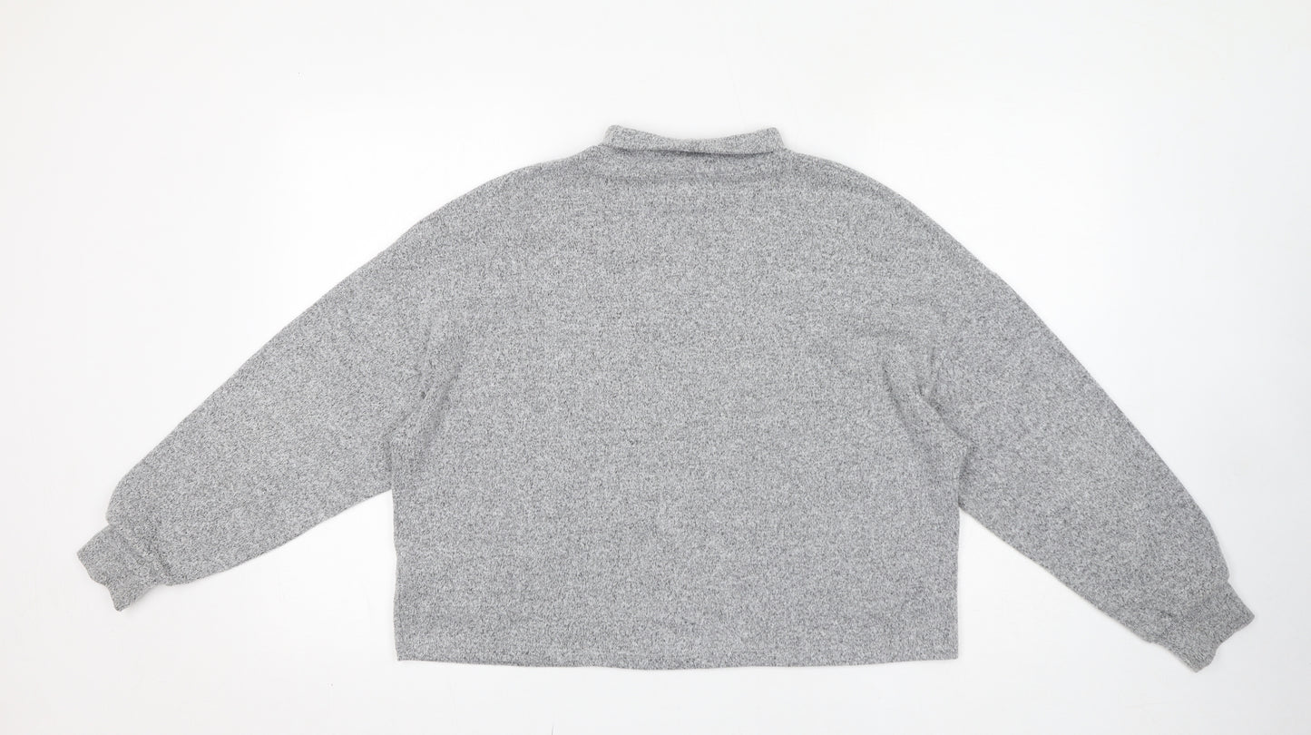New Look Womens Grey Roll Neck Polyester Pullover Jumper Size S