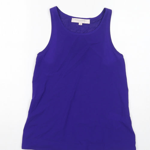 French Connection Womens Purple Polyester Basic Tank Size XS Round Neck
