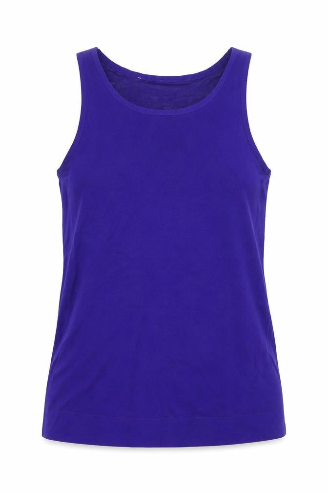 French Connection Womens Purple Polyester Basic Tank Size XS Round Neck