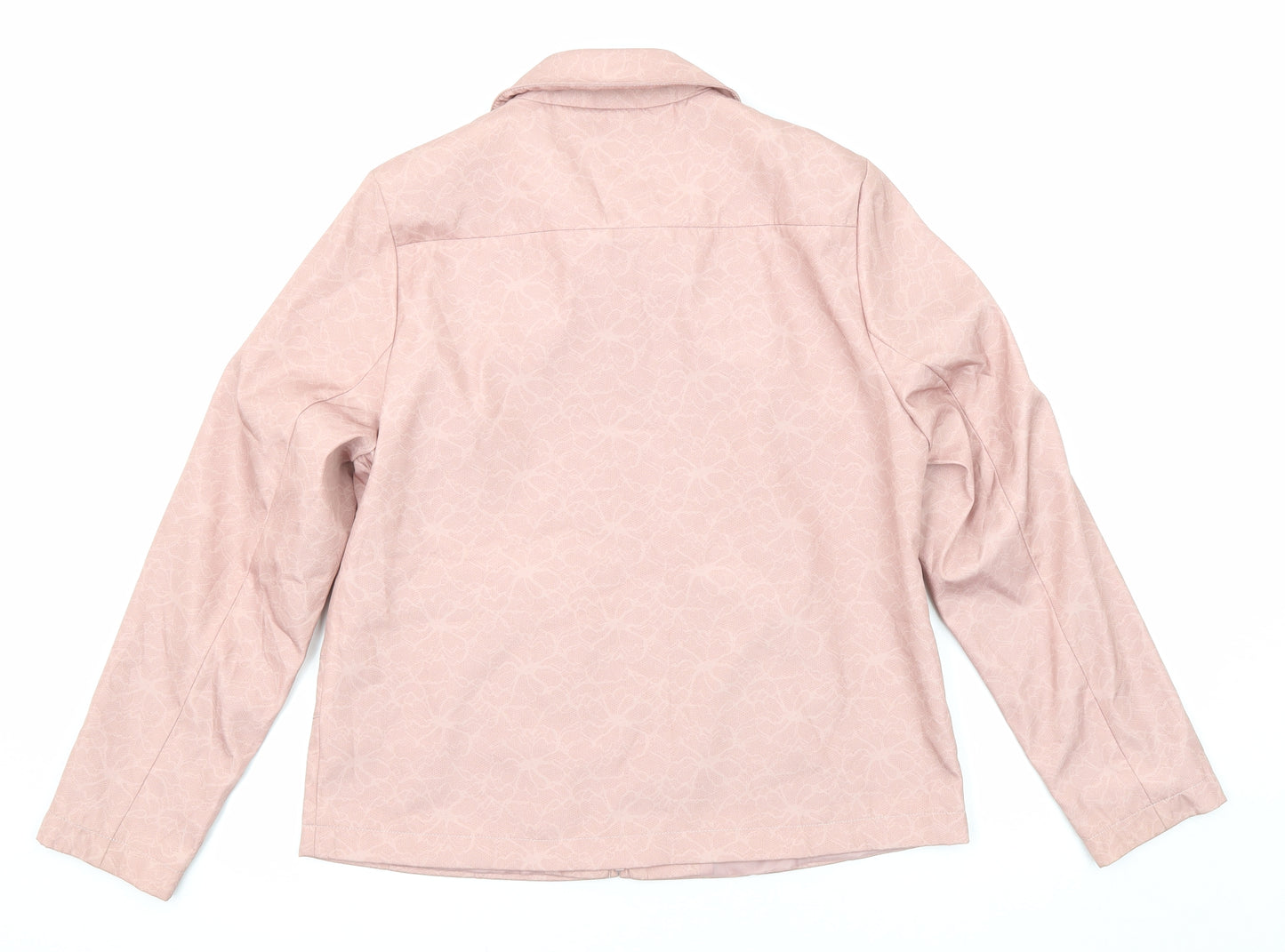 Bonmarché Womens Pink Geometric Jacket Size 10 Zip