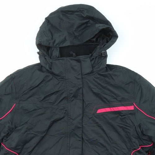 Parallel Womens Black Windbreaker Jacket Size 16 Zip