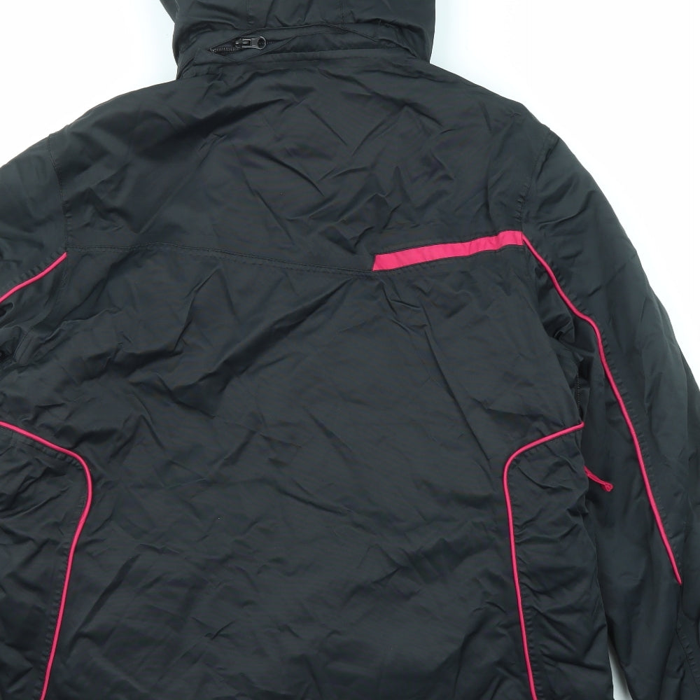 Parallel Womens Black Windbreaker Jacket Size 16 Zip