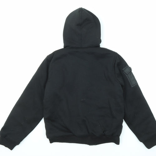 No Fear Boys Black Basic Coat Coat Size 11-12 Years Zip