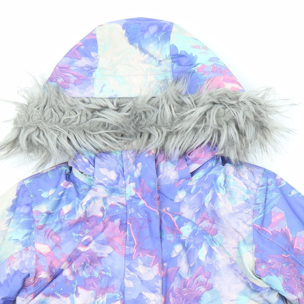 Mountain Warehouse Girls Multicoloured Floral Basic Coat Coat Size 3-4 Years Zip