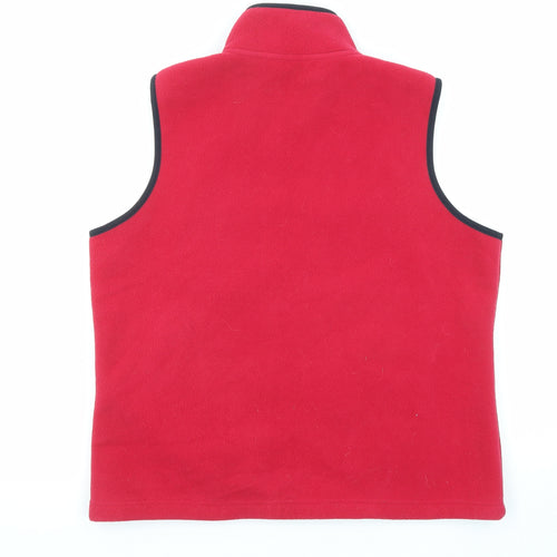 Maine New England Womens Red Gilet Jacket Size 16 Zip