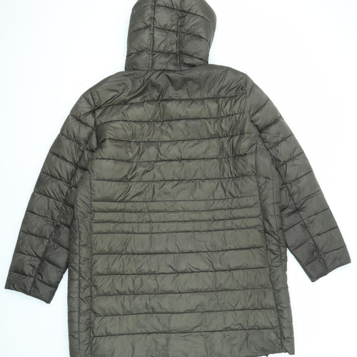Principles Womens Green Quilted Coat Size 20 Zip