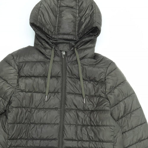 Principles Womens Green Quilted Coat Size 20 Zip