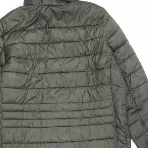 Principles Womens Green Quilted Coat Size 20 Zip