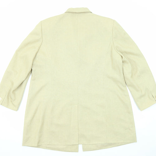 ELVI Womens Beige Jacket Blazer Size 20 Button