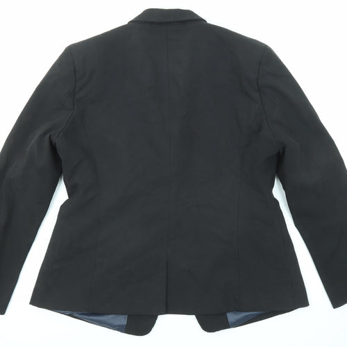 Brook Taverner Womens Black Polyester Jacket Blazer Size 14