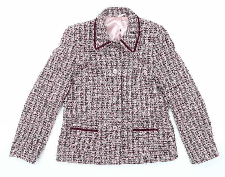 Berkertex Womens Multicoloured Jacket Blazer Size 12 Button