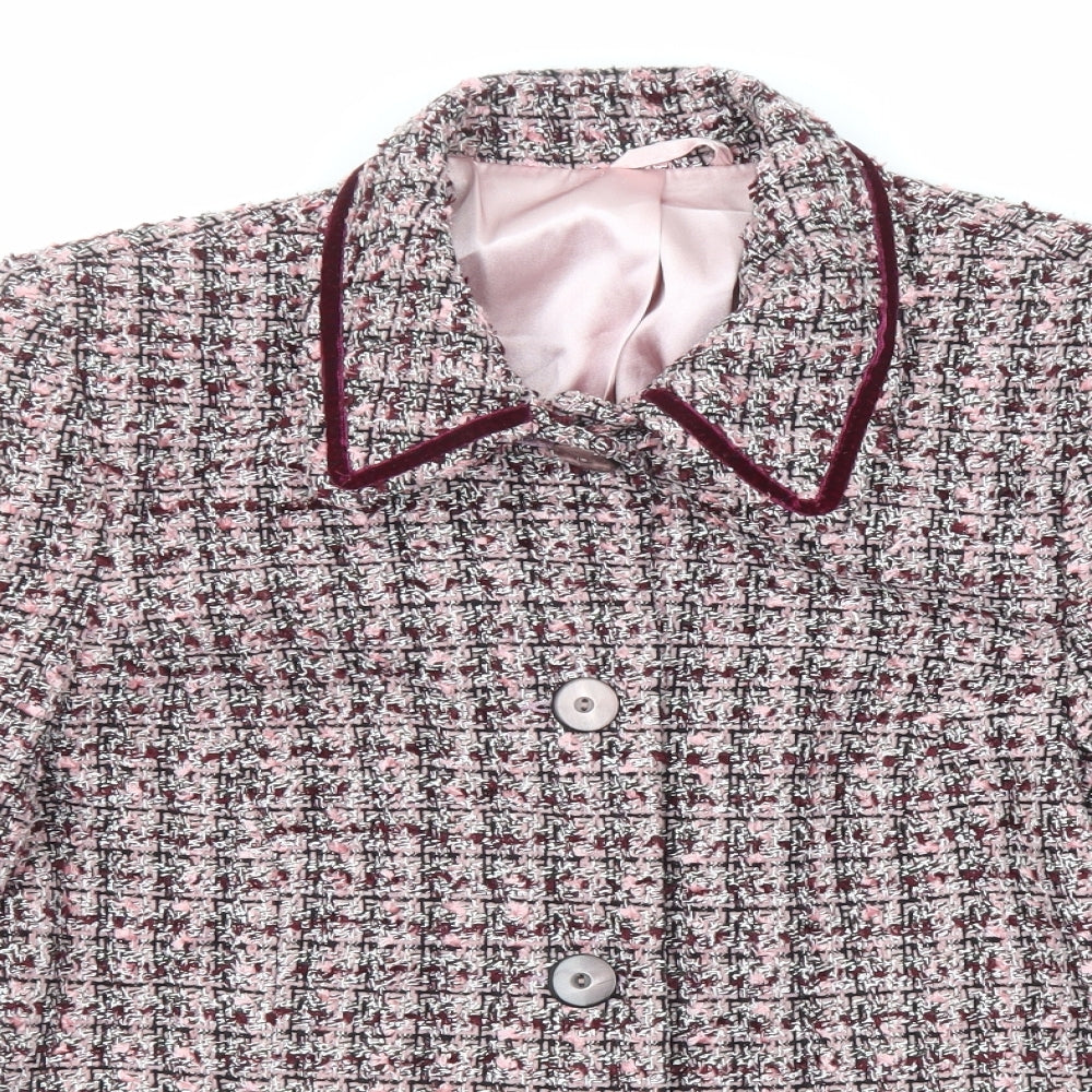 Berkertex Womens Multicoloured Jacket Blazer Size 12 Button